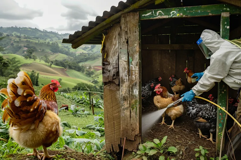 como fumigar un gallinero